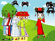 Флеш игра онлайн Традиционные Корейские Девушки Одеваются / Traditional Korean Girl Dressup