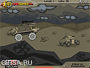 Флеш игра онлайн Грузовики на войне / Trucks at war