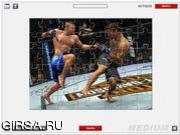 Флеш игра онлайн ЮФС Драки Пазл / UFC Fighting Jigsaw