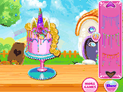 Флеш игра онлайн Единорог Торт Кулинария / Unicorn Cake Cooking