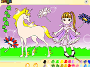 Флеш игра онлайн Единорог Раскраски / Unicorn Coloring