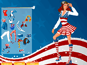 Флеш игра онлайн Уникальная Американская Девушка Dressup / Unique American Girl Dressup