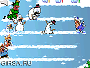 Флеш игра онлайн Вперед за снеговиками!
