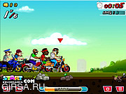 Флеш игра онлайн Гонка на мотоциклах