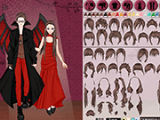 Флеш игра онлайн Пара Вампир Платье Вверх