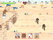Игра Мы голые медведи: Защити замок из песка!