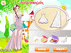 Флеш игра онлайн Цветочный макияж для свадьбы