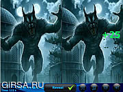 Флеш игра онлайн Найди отличия - Оборотень / Werewolf 5 Differences