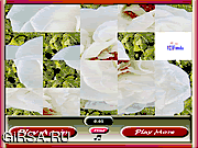 Флеш игра онлайн Белый цветок фото головоломка / White Flower Photo puzzle