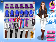 Флеш игра онлайн Зимняя Барби / Winter Barbie Dressup 