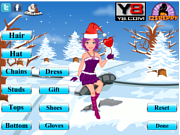 Флеш игра онлайн Зимнее рождество наряжается / Winter Christmas Dress Up