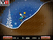 Флеш игра онлайн Зима Мотоцикл Приключение / Winter Motorbike Adventure