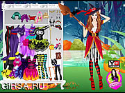 Флеш игра онлайн Чародейки: Наряд на Хэллуин / Witch Halloween Girl Fashion