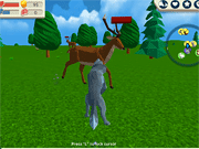 Флеш игра онлайн Симулятор волка: дикие животные 3D