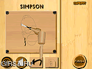 Флеш игра онлайн Wood Carving Simpson