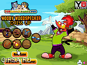 Флеш игра онлайн Дятел Вуди одевается / Woody Woodpecker Dress Up