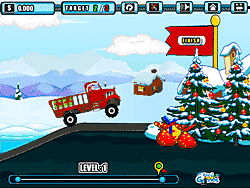 Флеш игра онлайн Рождественский грузовик с подарками