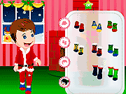 Флеш игра онлайн Рождество Дети Одеваются