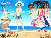 Флеш игра онлайн Beach Dress up