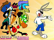 Флеш игра онлайн Ошибок Кролика Dressup Добавьте На Ваш Сайт / Bugs Bunny Dressup