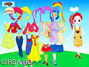 Флеш игра онлайн Colorful Doll Dressup