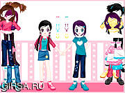 Флеш игра онлайн Dressup Twins