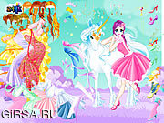 Флеш игра онлайн Fairy and the Unicorn Dressup