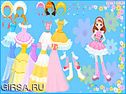 Флеш игра онлайн Dressup цветок платье / Flower Gown Dressup