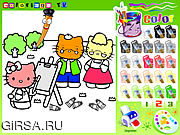 Флеш игра онлайн Hello Kitty Painting
