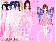 Флеш игра онлайн Pink Butterfly Dress up
