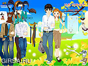 Флеш игра онлайн Spring Couple Dress up