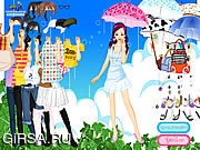 Флеш игра онлайн Spring Rain Dress up