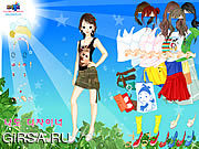 Флеш игра онлайн Sun and Leaves Dressup