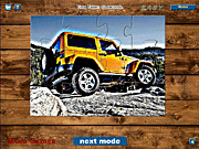 Флеш игра онлайн Желтый Джип Wrangler Внедорожник / Yellow Jeep Wrangler Off Road