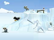 Флеш игра онлайн Йети Спорт: Пингвина Кидать