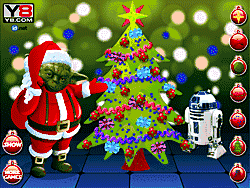 Флеш игра онлайн Джедай Йода на Рождество / Yoda Jedi Christmas