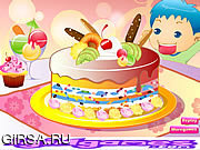 Флеш игра онлайн Вкусный торт Готовим / Yummy Cake Cooking