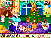 Флеш игра онлайн Зизи Рождественский Декор Комнаты / Zizi Christmas Room Decor 