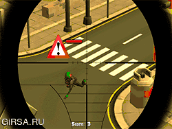 Флеш игра онлайн Отстреливание зомби в городе