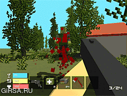 Флеш игра онлайн Выживание среди зомби